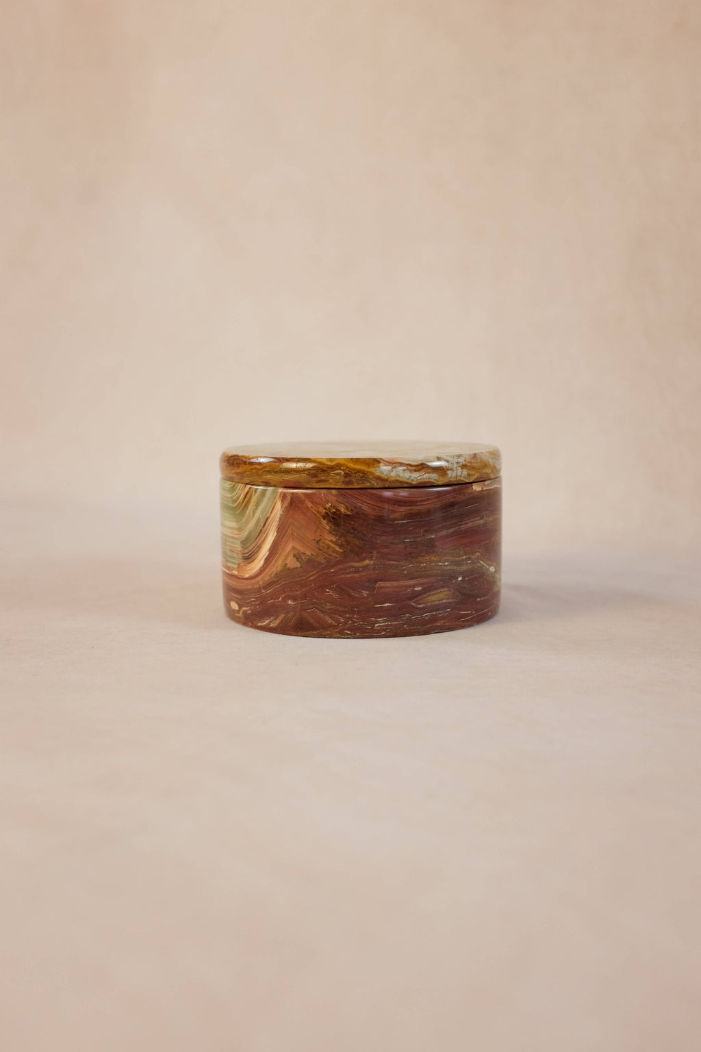 Small Trinket Box - Onyx Multi Green