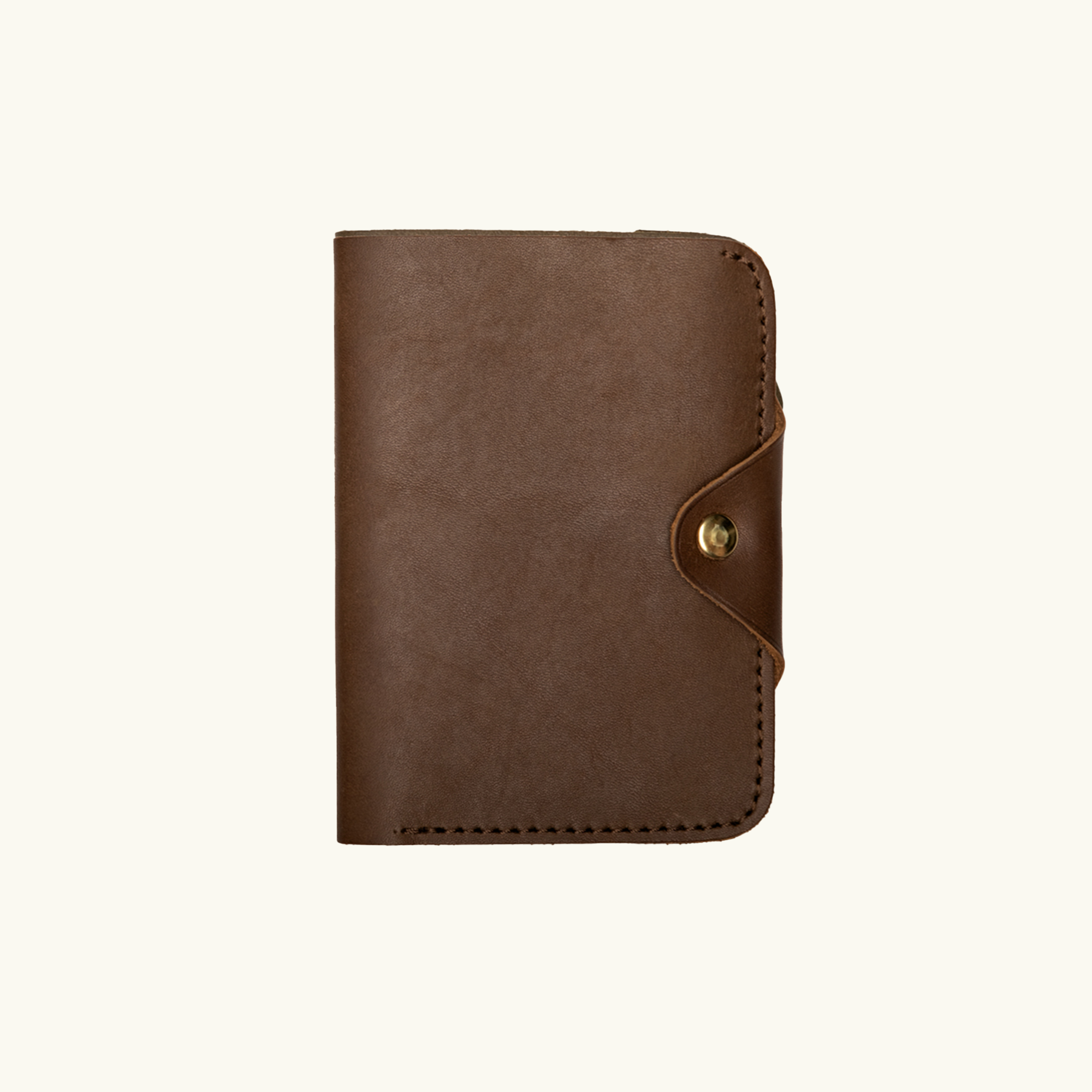Full-Grain Leather Snap Passport Wallet