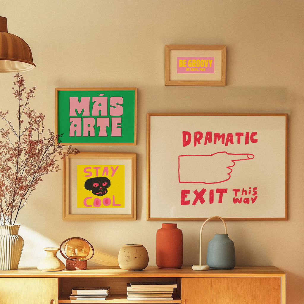 Dramatic Exit Art Print | Hand Drawn Illustration Lettering
