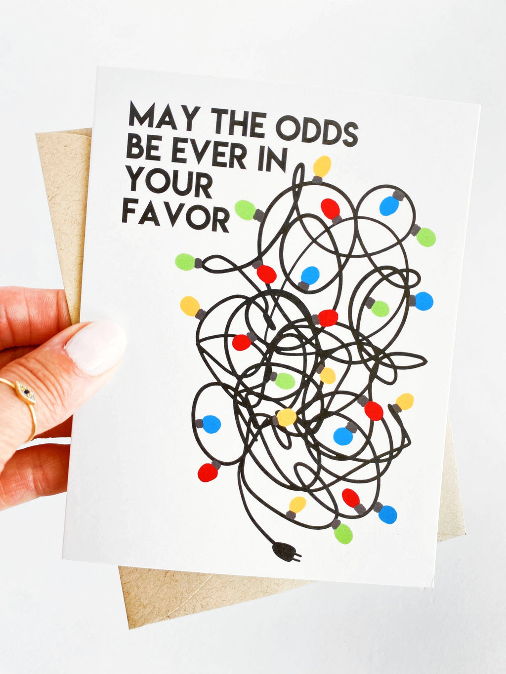 Tangled Lights Funny Christmas Card Holiday Card