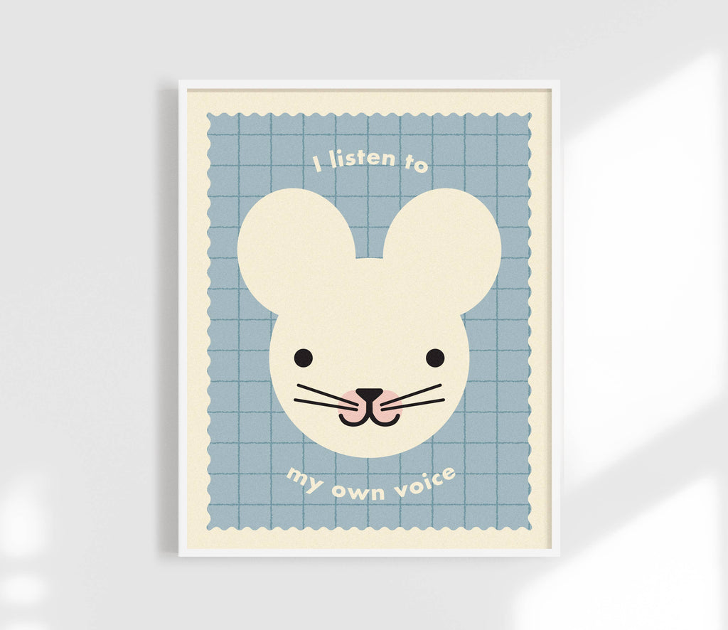 I Listen To My Own Voice Print - Kids Affirmation