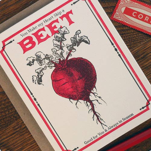 Vintage Beet Seed Pack Card