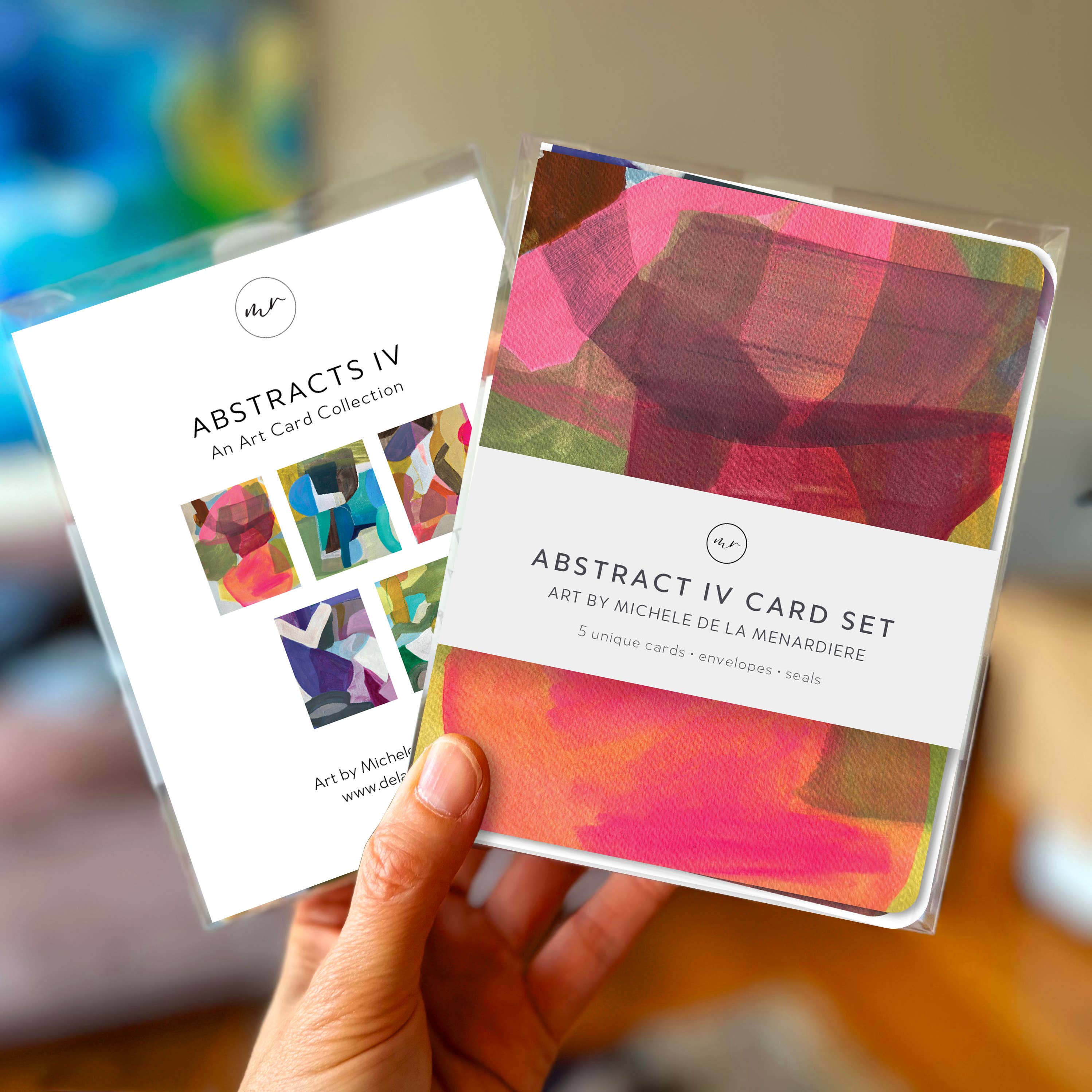 Dynamic and Vibrant  Art Card Set - Abstracts IV (5 Cards)