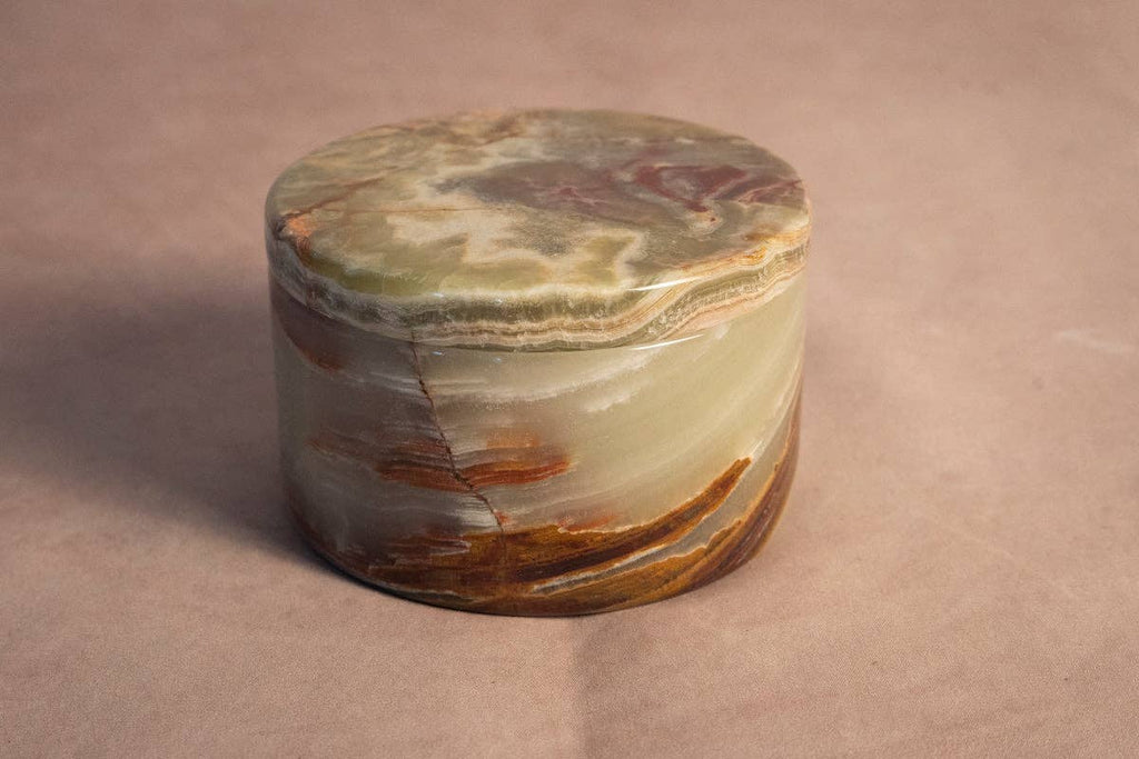 Small Trinket Box - Onyx Multi Green