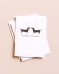 Too Long Dachshund — Animal Pun Everyday Card