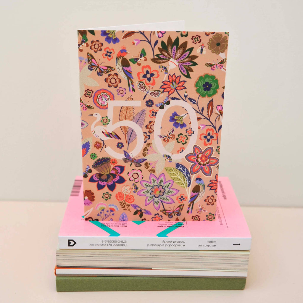 50th Birthday Number Greetings Card