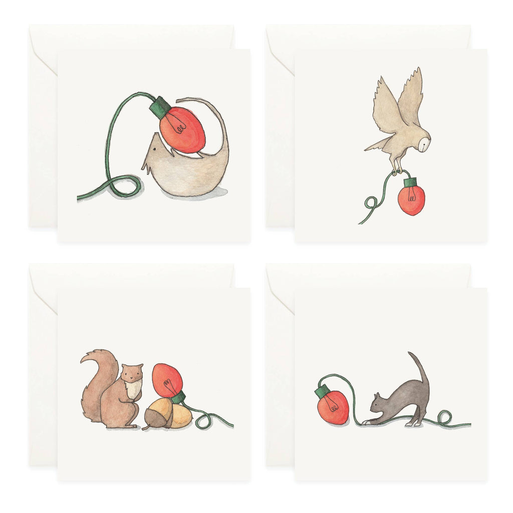 Mini Cards Set / Animals . Holiday