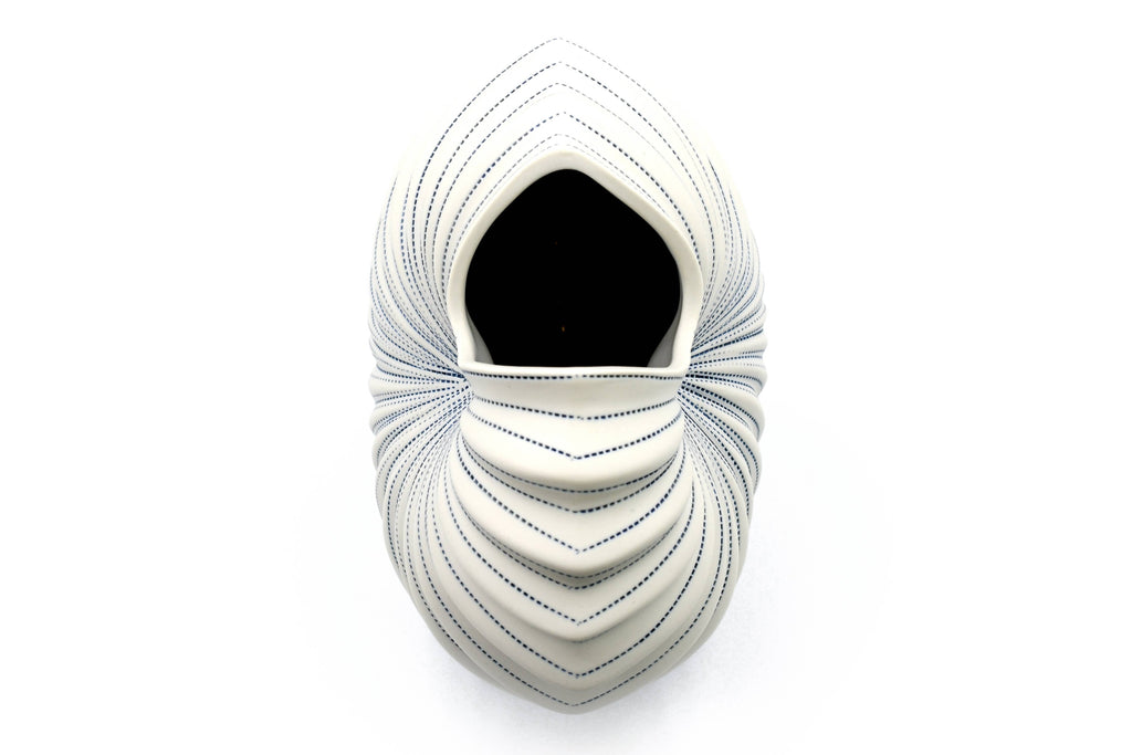 1279W26 Palm M-Handcrafted Porcelain Vase