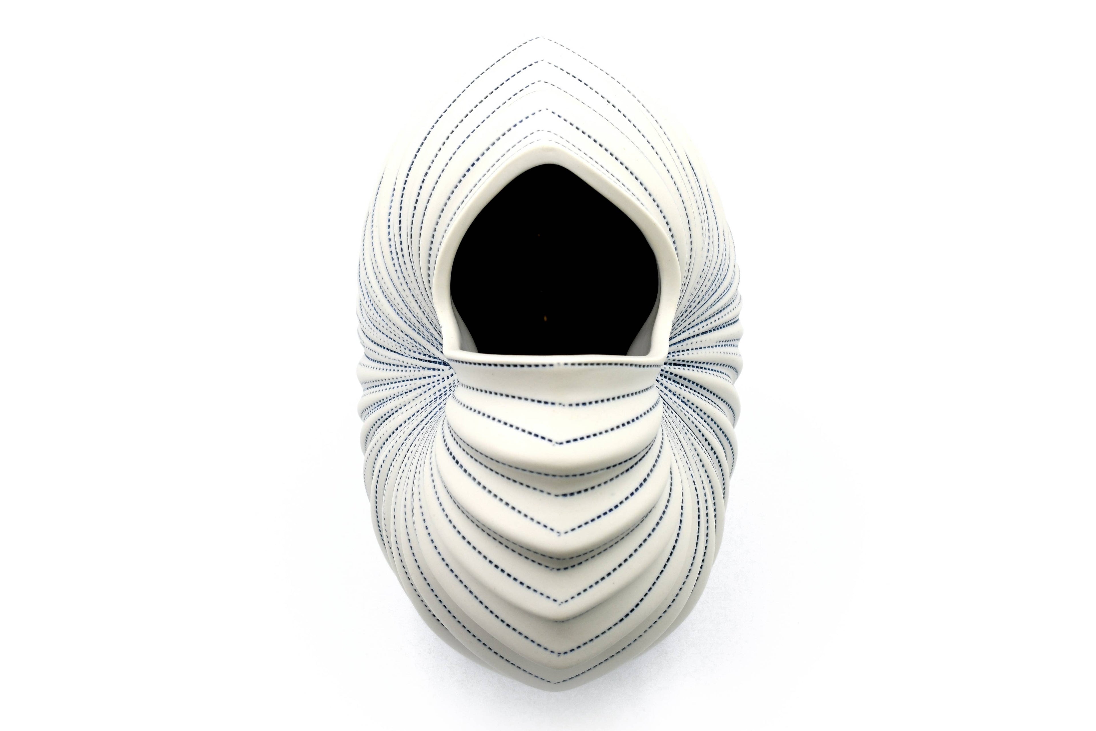 1279W26 Palm M-Handcrafted Porcelain Vase