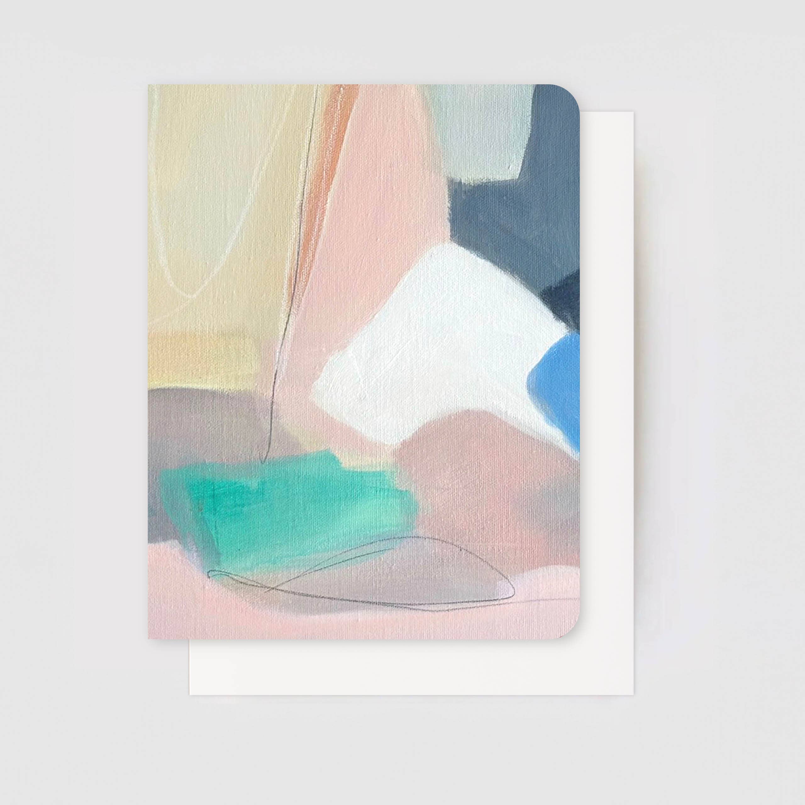 Earth-Toned Abstract Art Card Set – Stone & Sky (5 Cards)