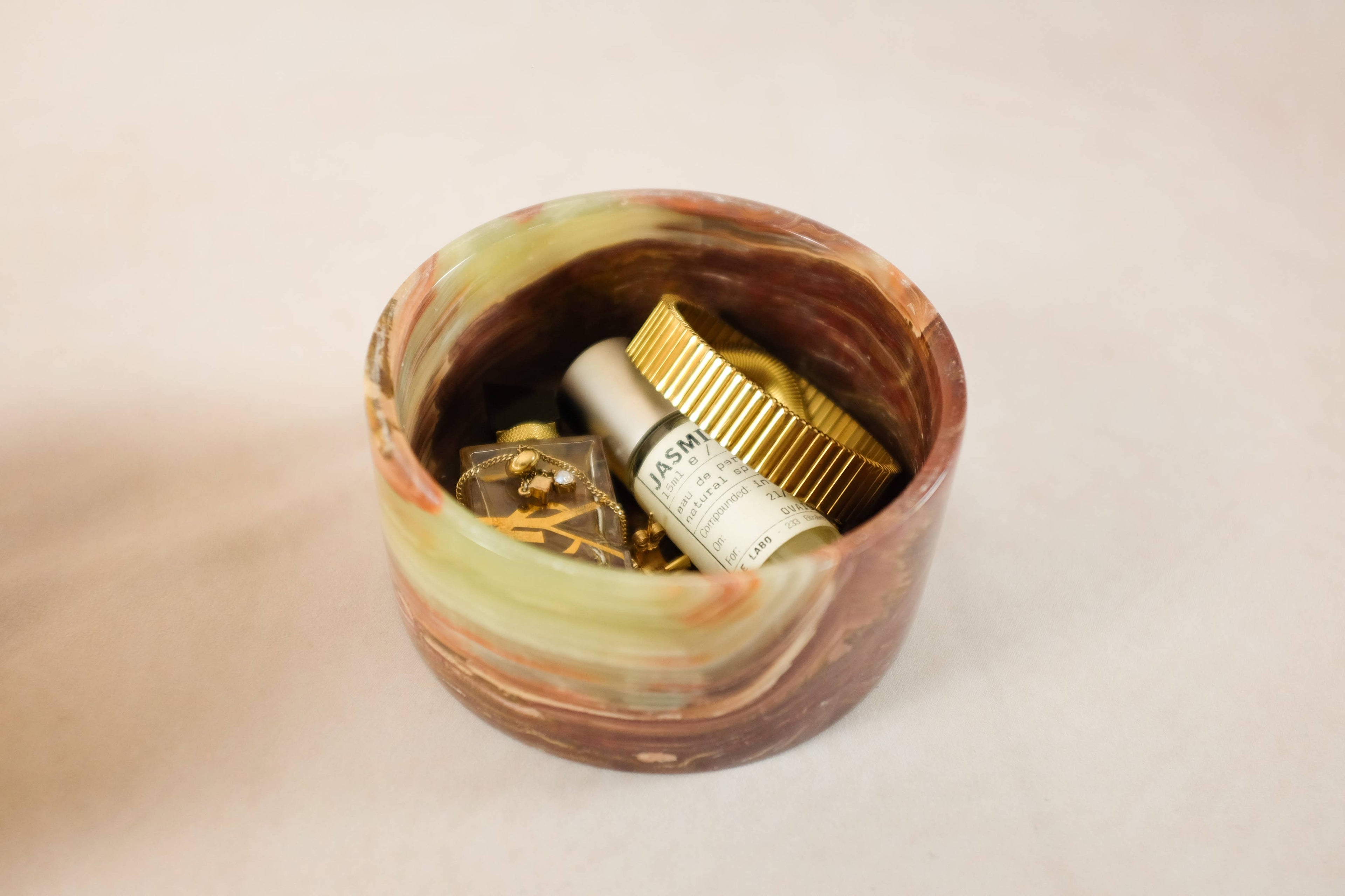 Small Trinket Box - Onyx Multi Green