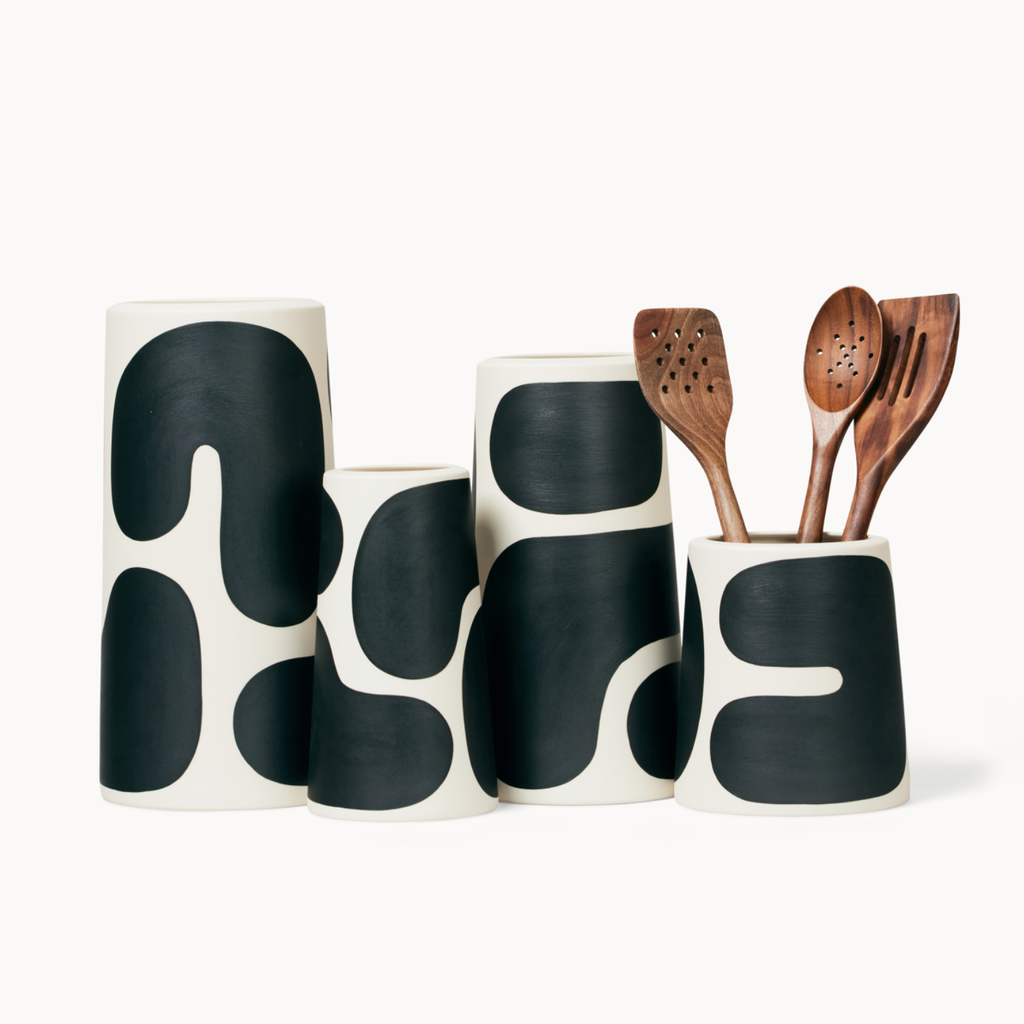 Color Block Pillar Vases