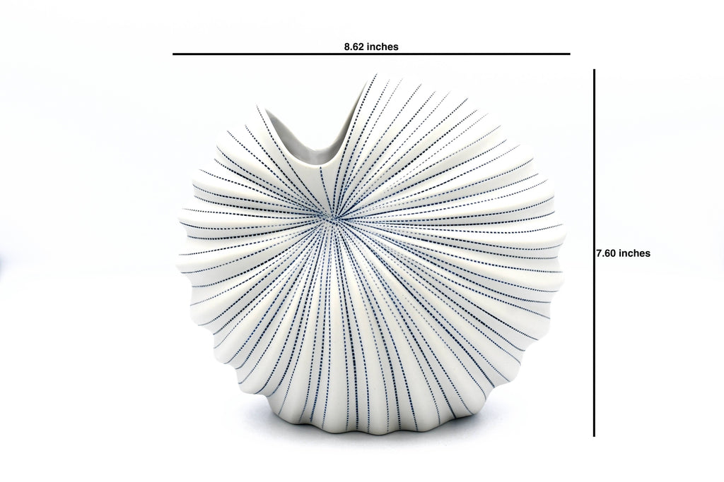 1279W26 Palm M-Handcrafted Porcelain Vase