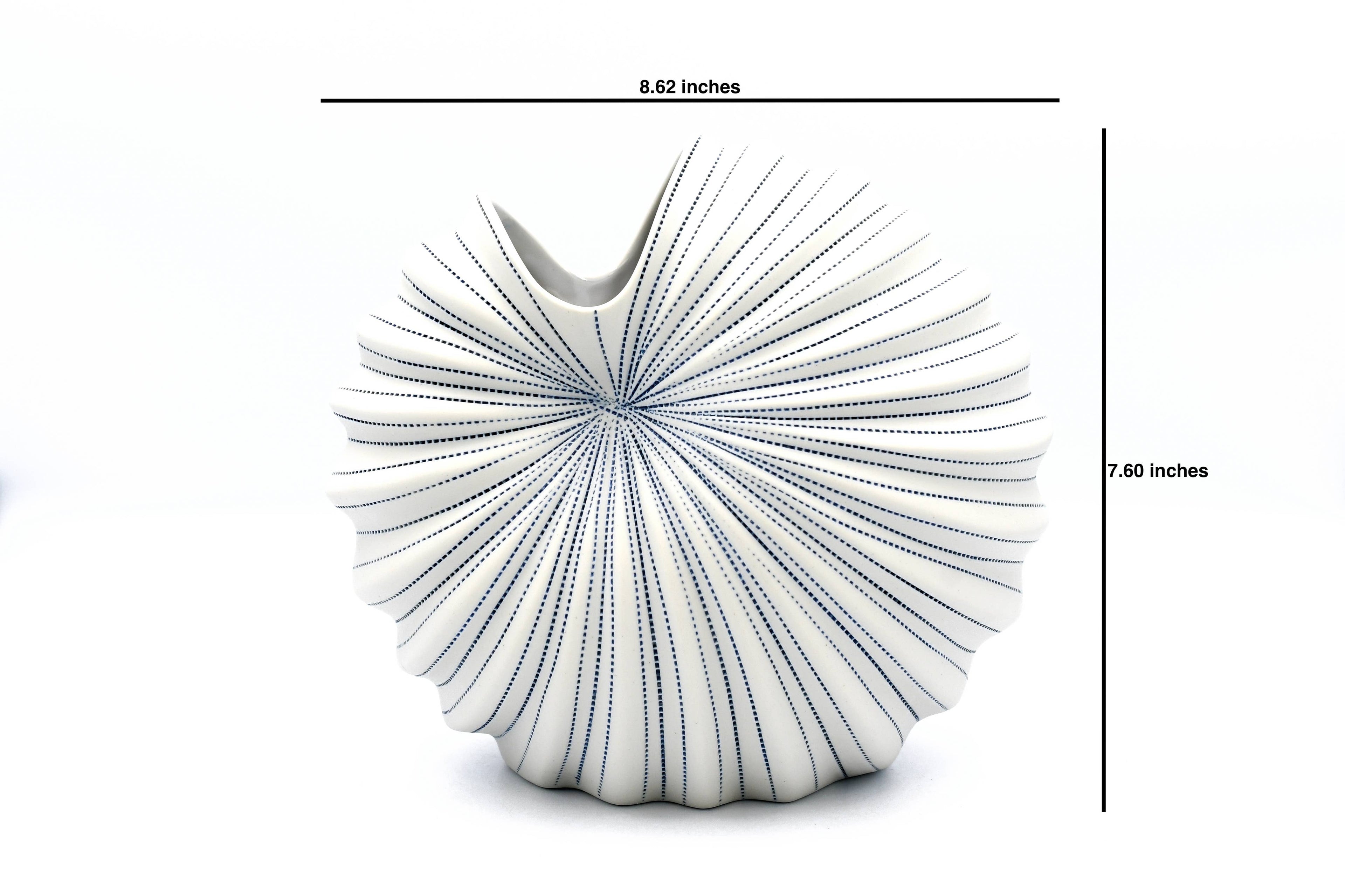 1279W26 Palm M-Handcrafted Porcelain Vase