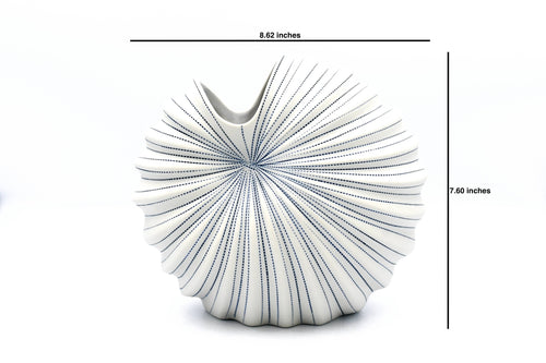 1279W26 Palm M-Handcrafted Porcelain Vase