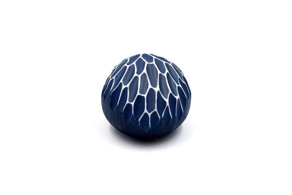 159W69BLUE PEBBLE MINI S-Handcrafted Porcelain Bud Vase