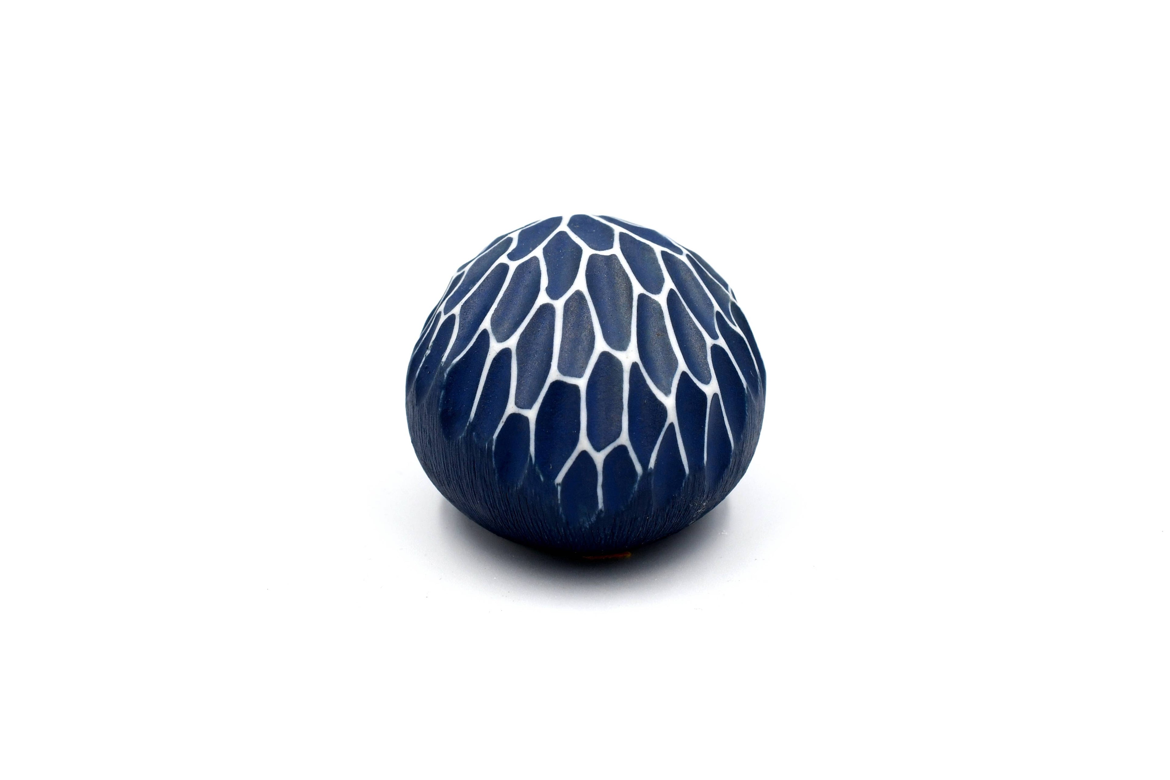 159W69BLUE PEBBLE MINI S-Handcrafted Porcelain Bud Vase