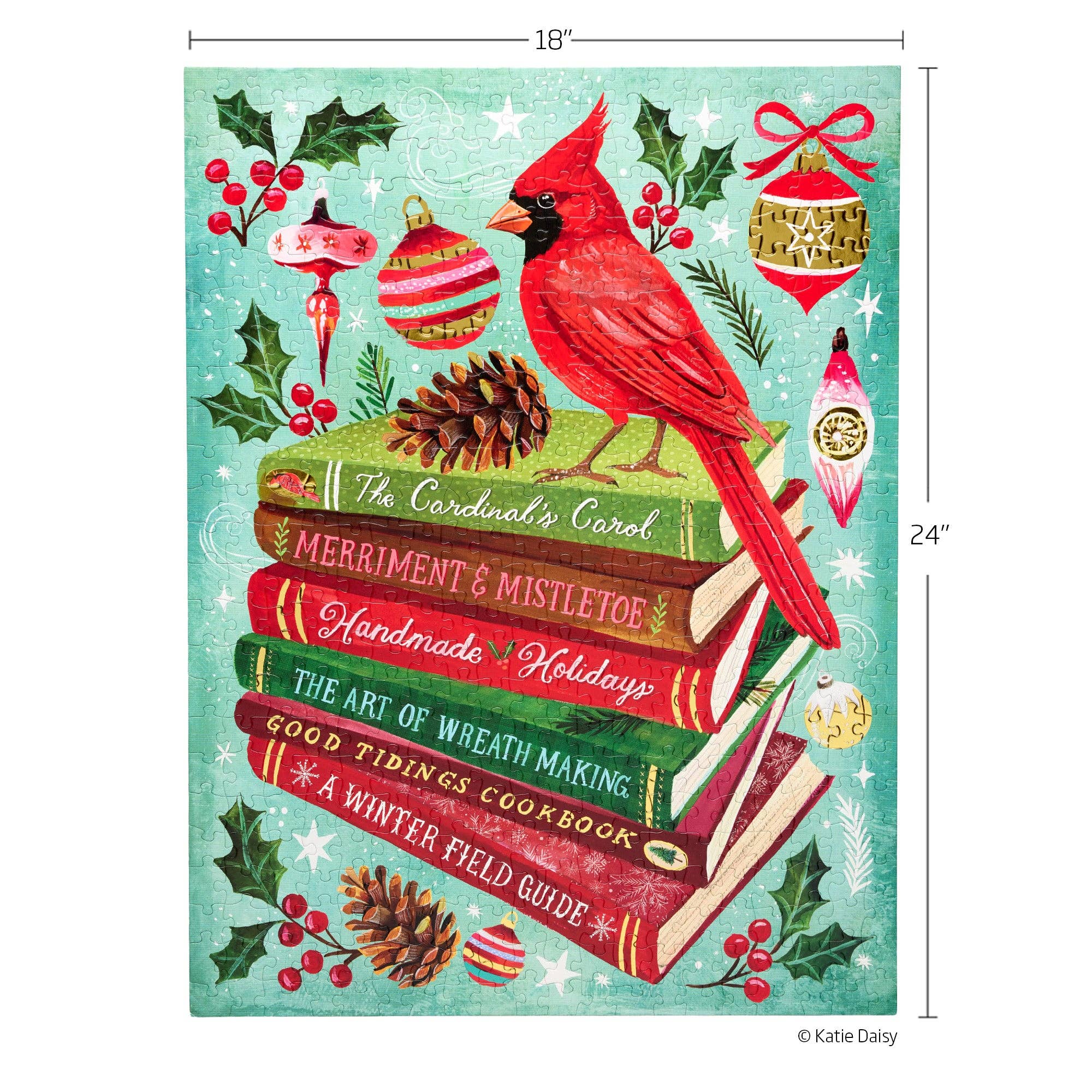 Holiday Bookclub  500 Piece Gold Foil Puzzle Christmas Gift