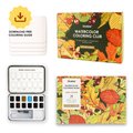 Autumn-Themed Watercolor Coloring Club Box