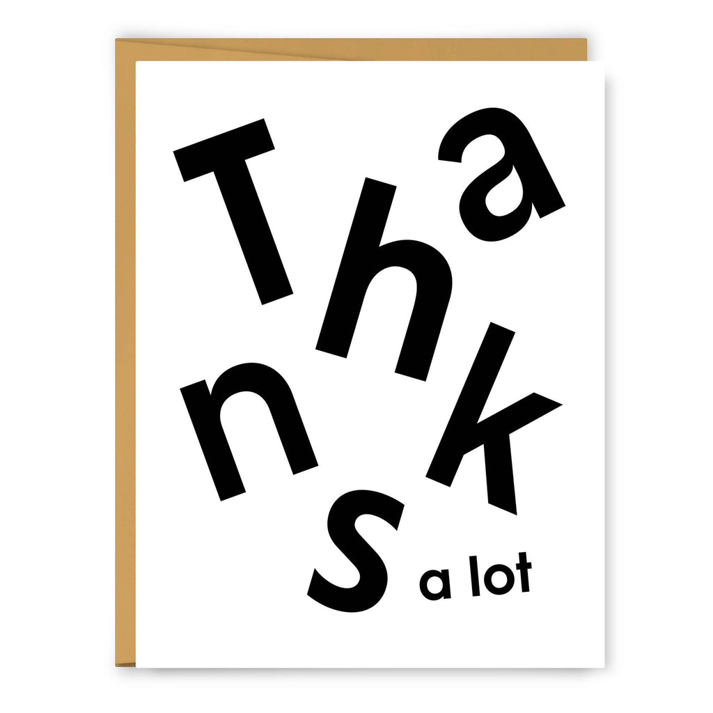 Thanks A Lot Scandi Thank You Greeting Card