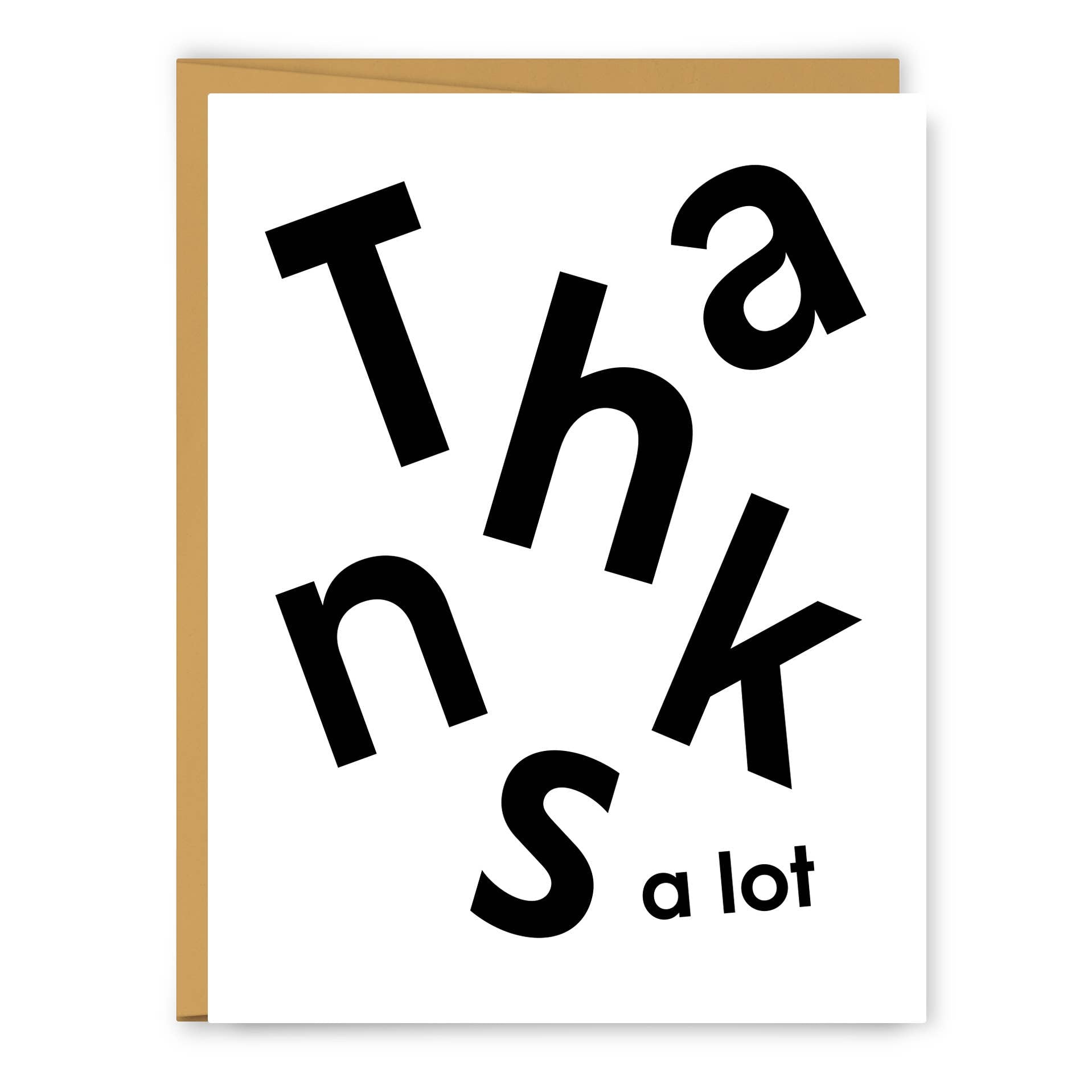 Thanks A Lot Scandi Thank You Greeting Card