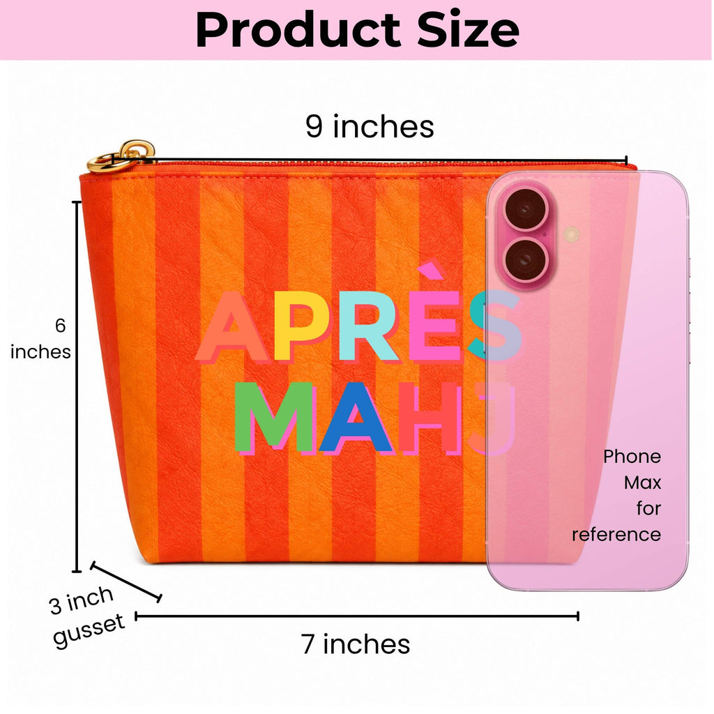 Apres Mahj Leather Bag pouch Mahjong gift cosmetic bag