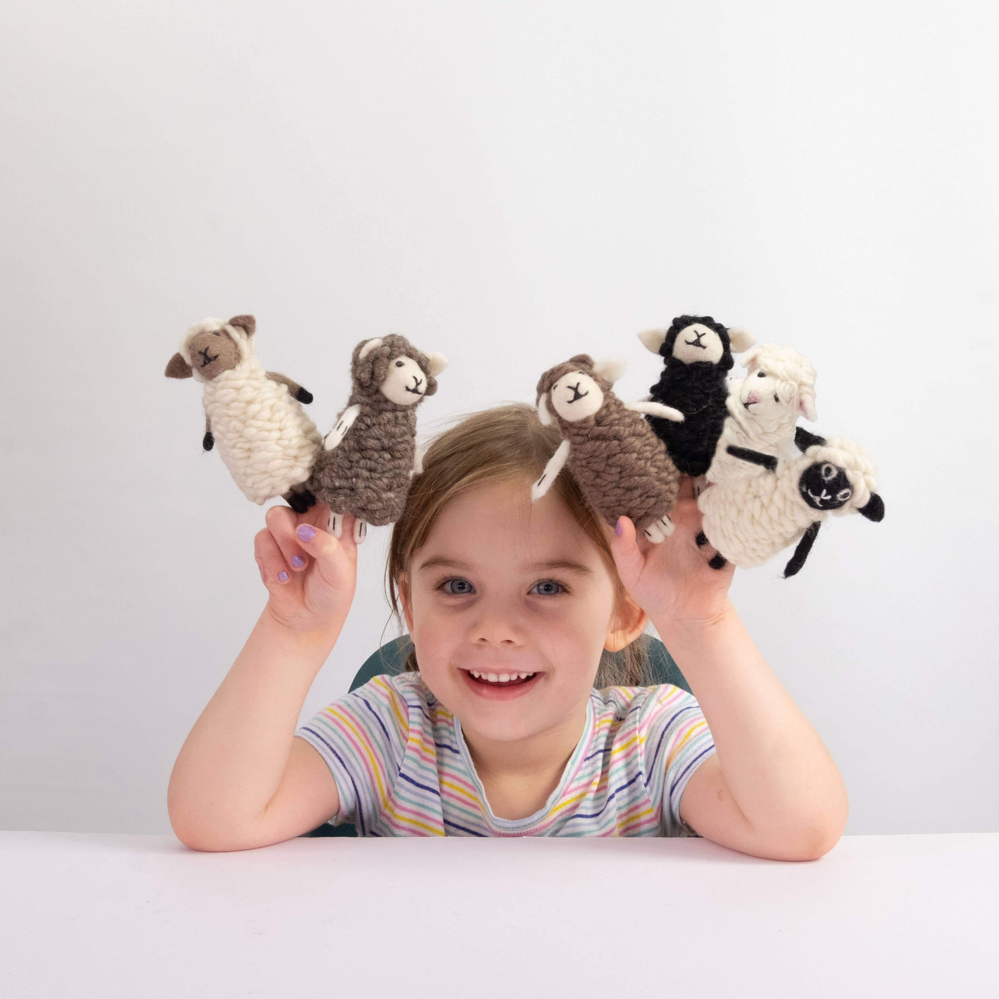 Finger Puppets - Natural Sheep - Assorted