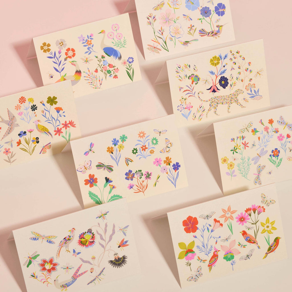 Birds & Bees Notecards – Pack of 8 Thank You Cards