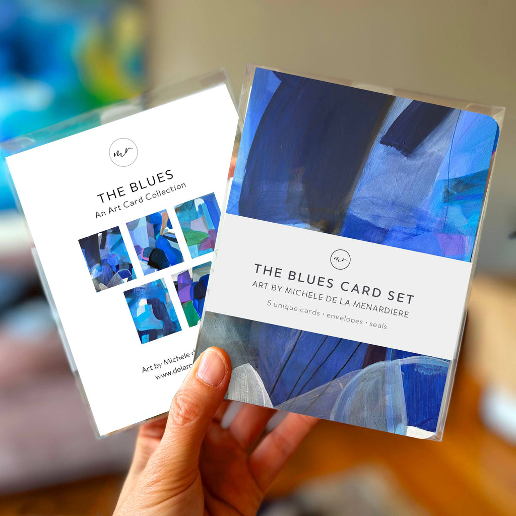 Painterly Blue Art Card Set – The Blues (5-Pack)