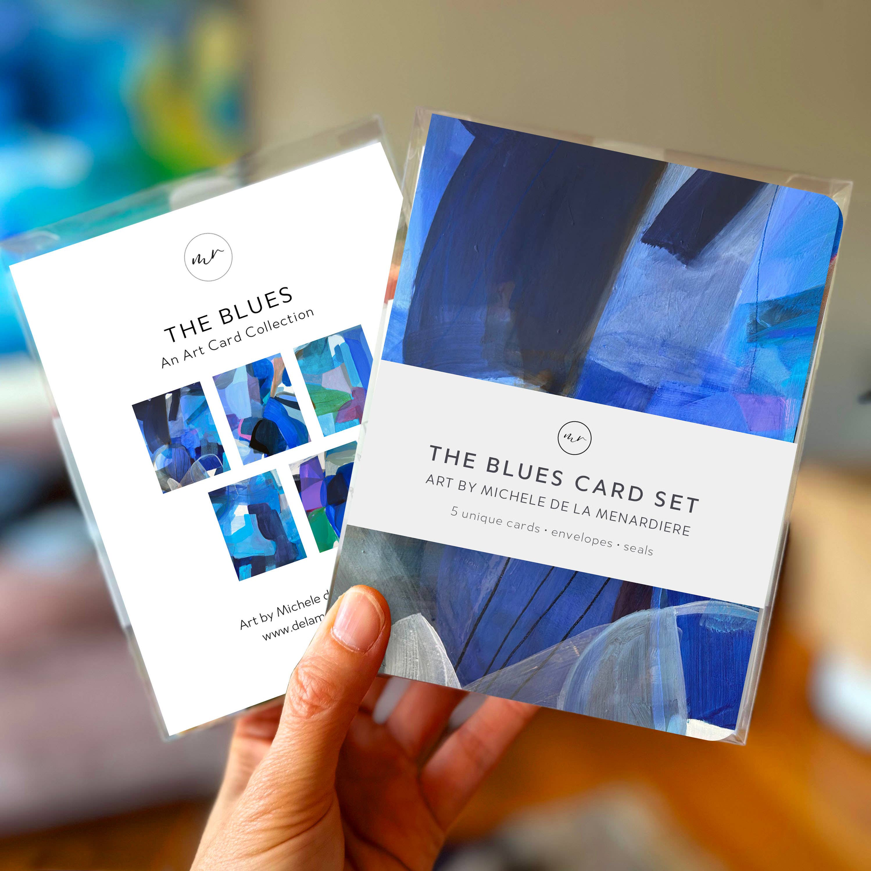 Painterly Blue Art Card Set – The Blues (5-Pack)