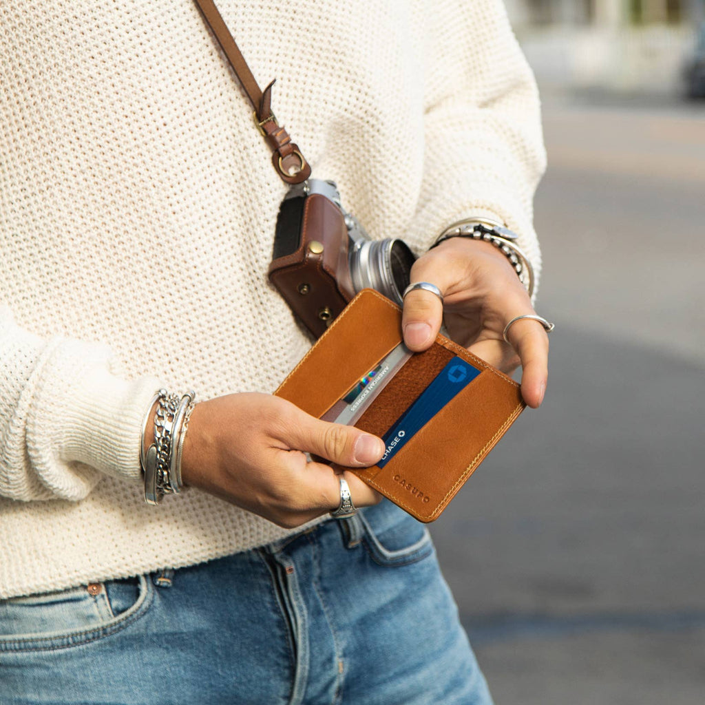 Gifts for dads - RFID Leather Wallets- Men's - Whiskey