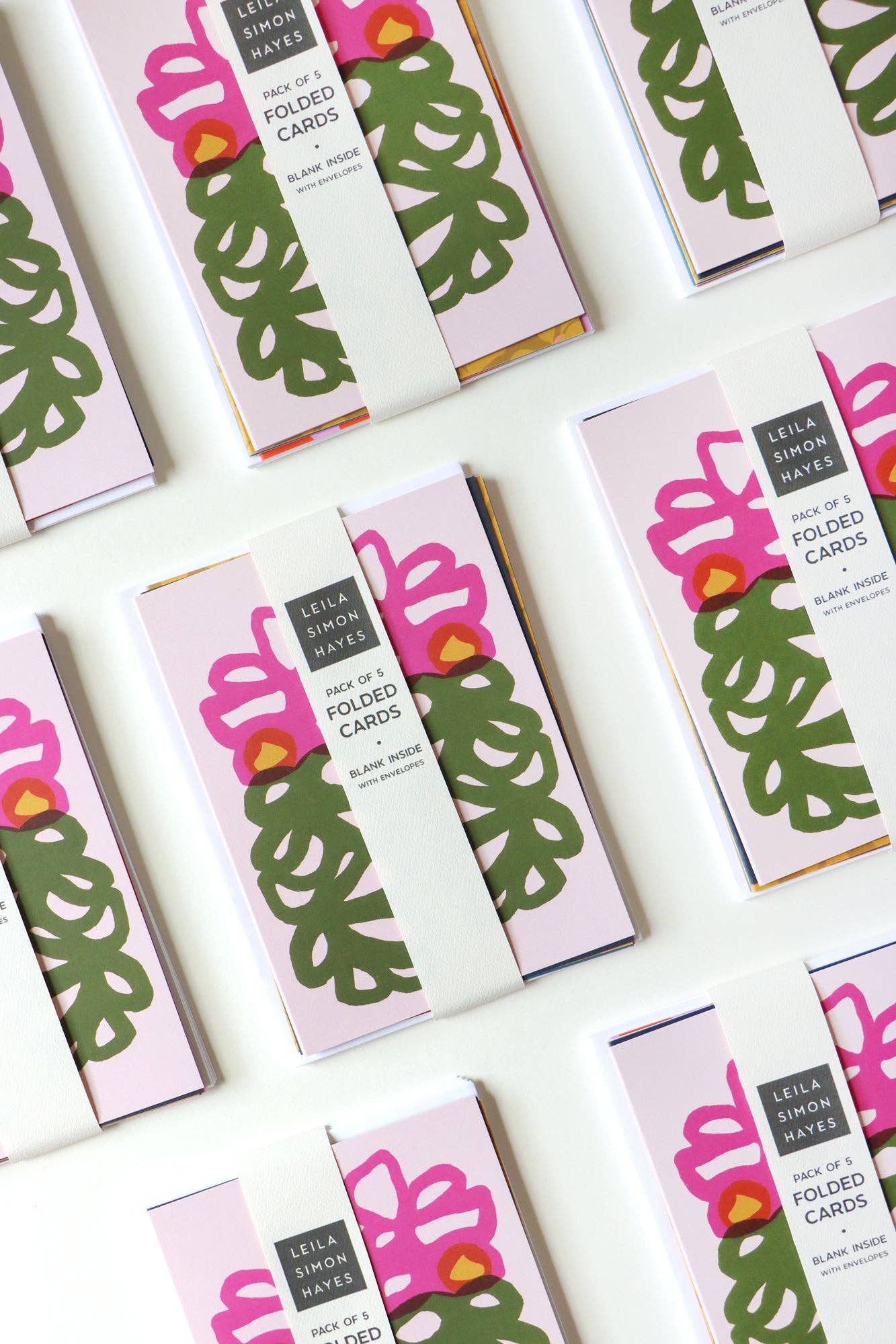 Florals, folded card pack