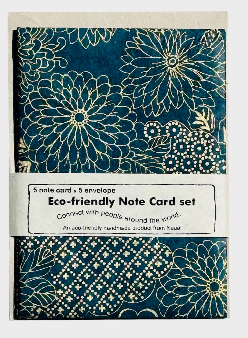 GSS1300 A2 Jap garden note set, gold/teal 5+5