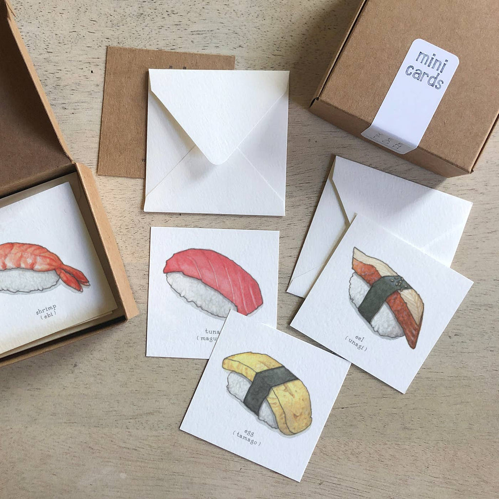 Mini Cards Set / Sushi . Nigiri