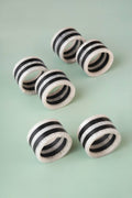 Panama Striped Resin Napkin Rings – Set of 6