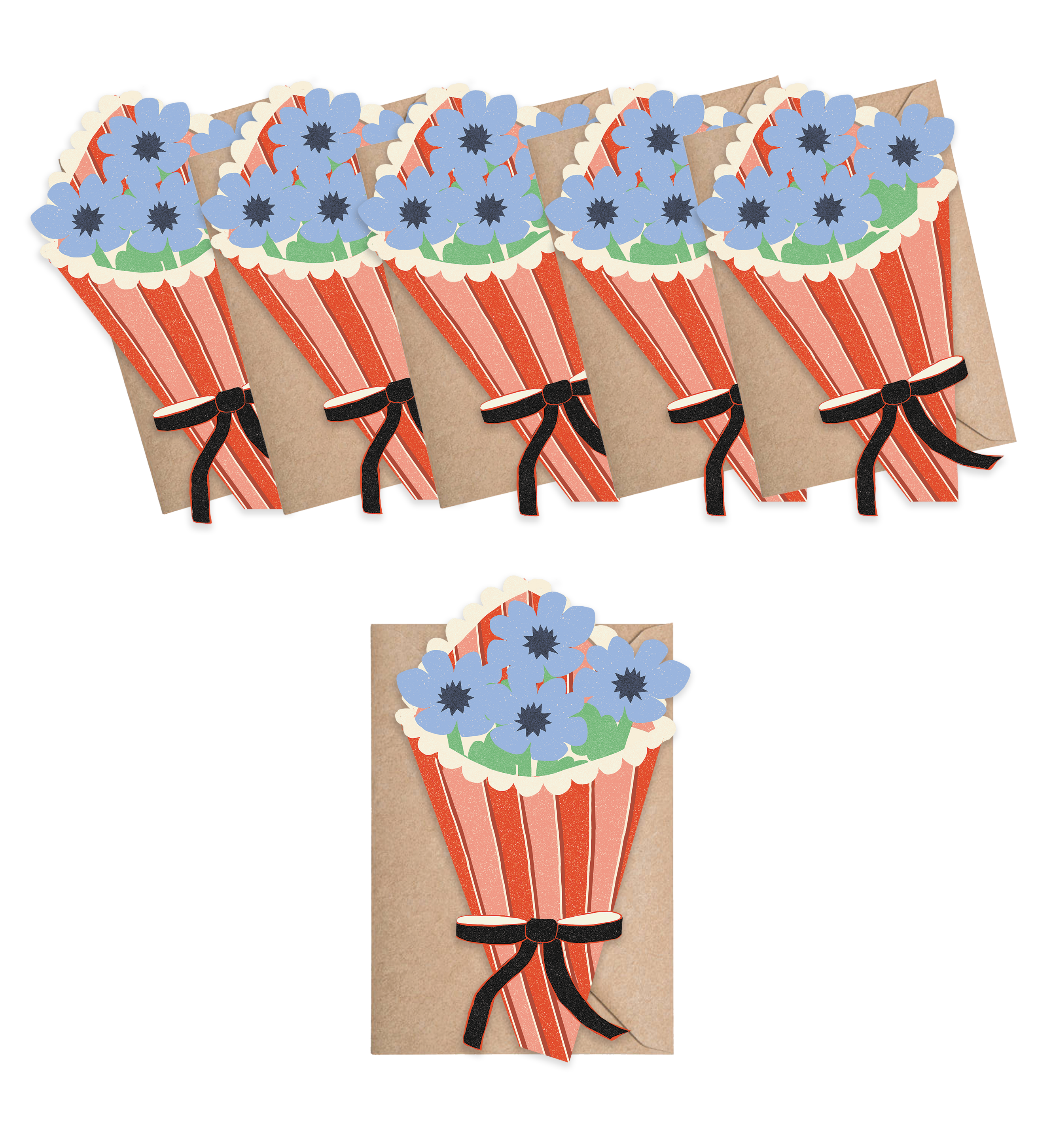Flower Bouquet Mini Cards - Box of 6