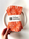 Summer Weave linen napkin, coral, SET OF 4