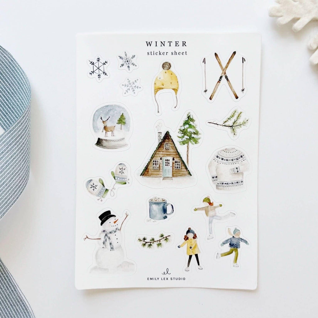 Winter sticker sheets