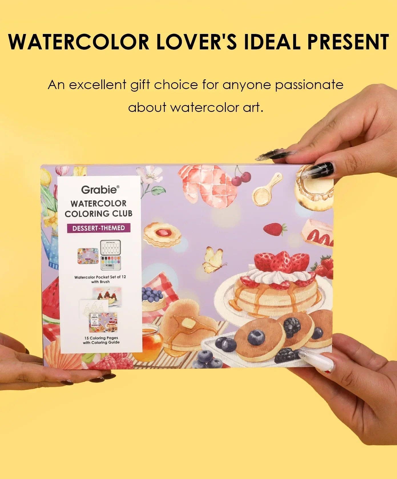 Dessert-Themed  Watercolor Coloring Club Box