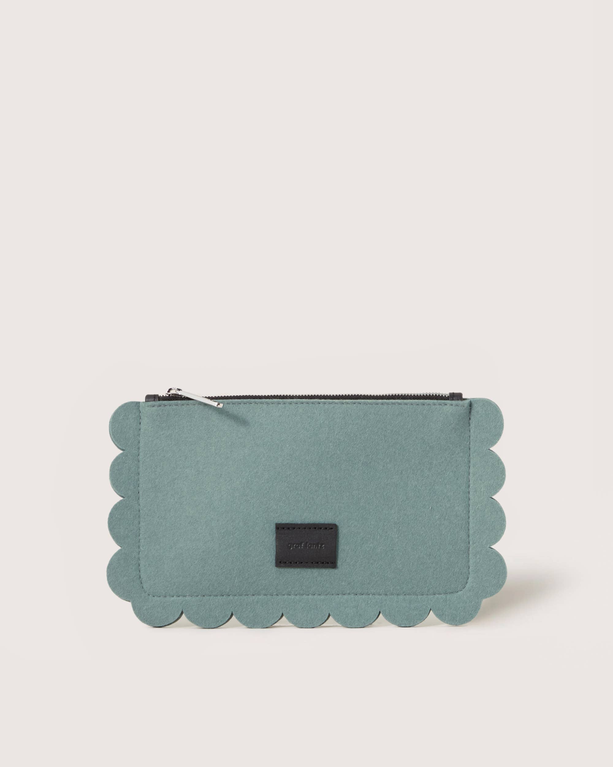 Deco Edge Merino Wool Pouch - Spruce Black