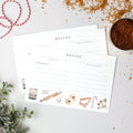 Christmas baking recipe cards