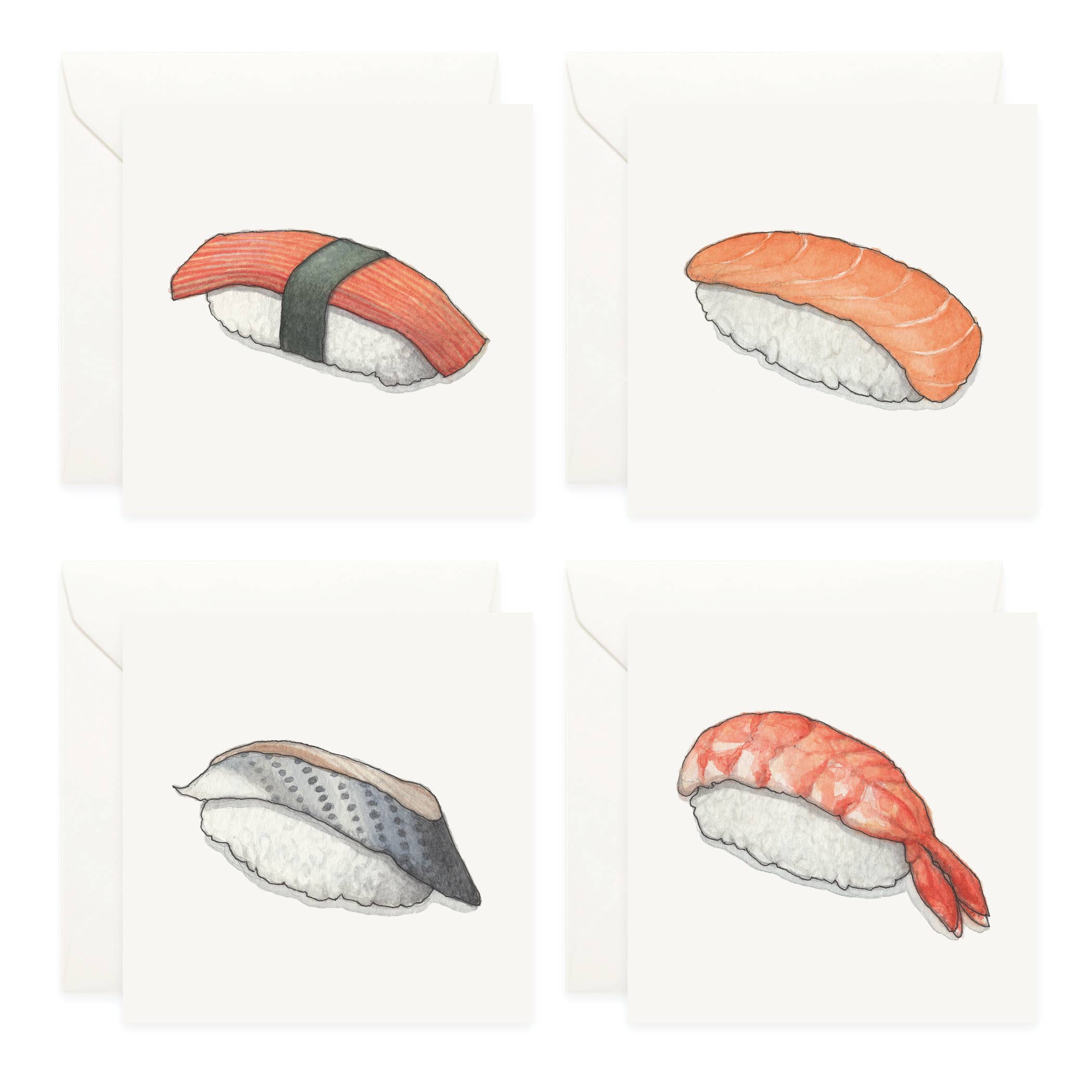 Mini Cards Set / Sushi . Nigiri