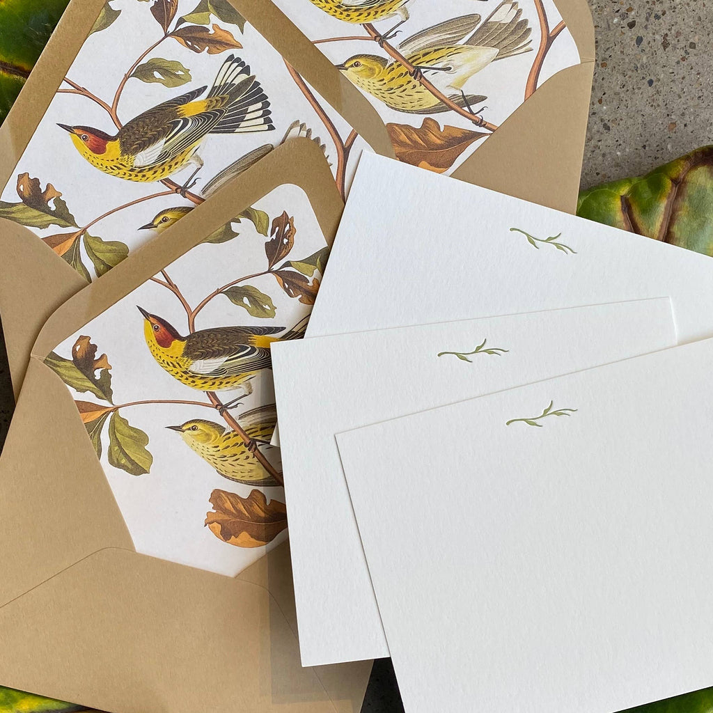 Golden Birds Letterpress Stationery Pack