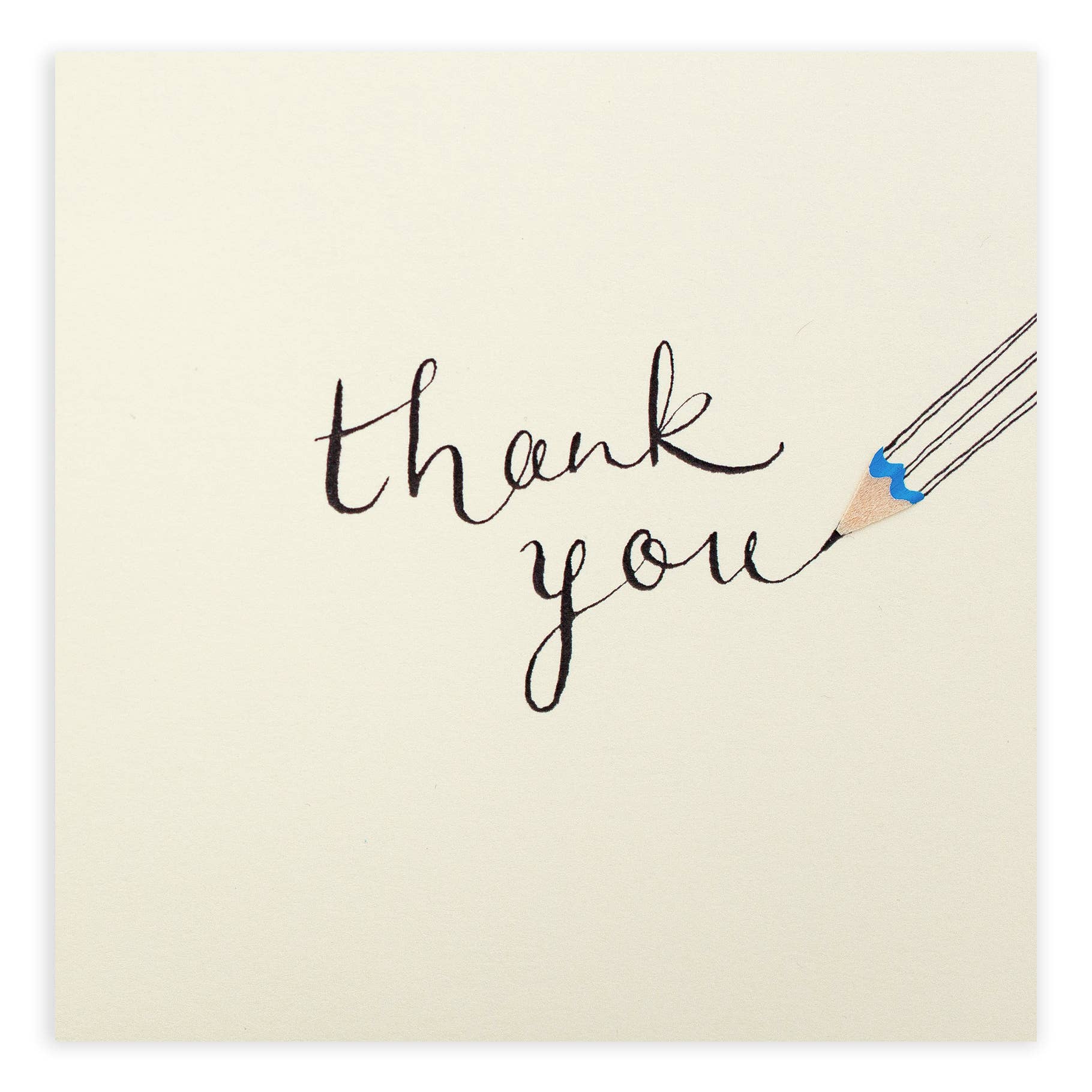 Thank You Pencil Card – Handfinished UK Real Pencil Shavings