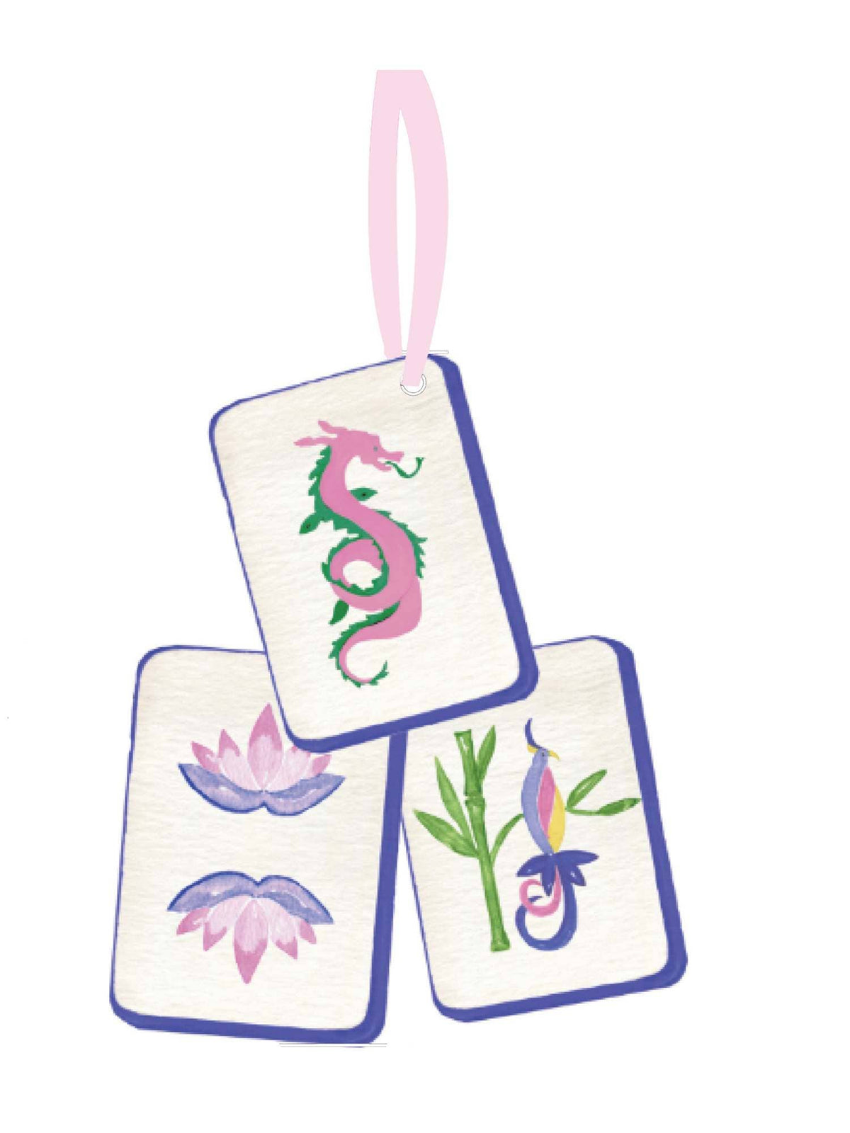 Mahjong Christmas Petite Ornament Acrylic Mahj gift, acrylic