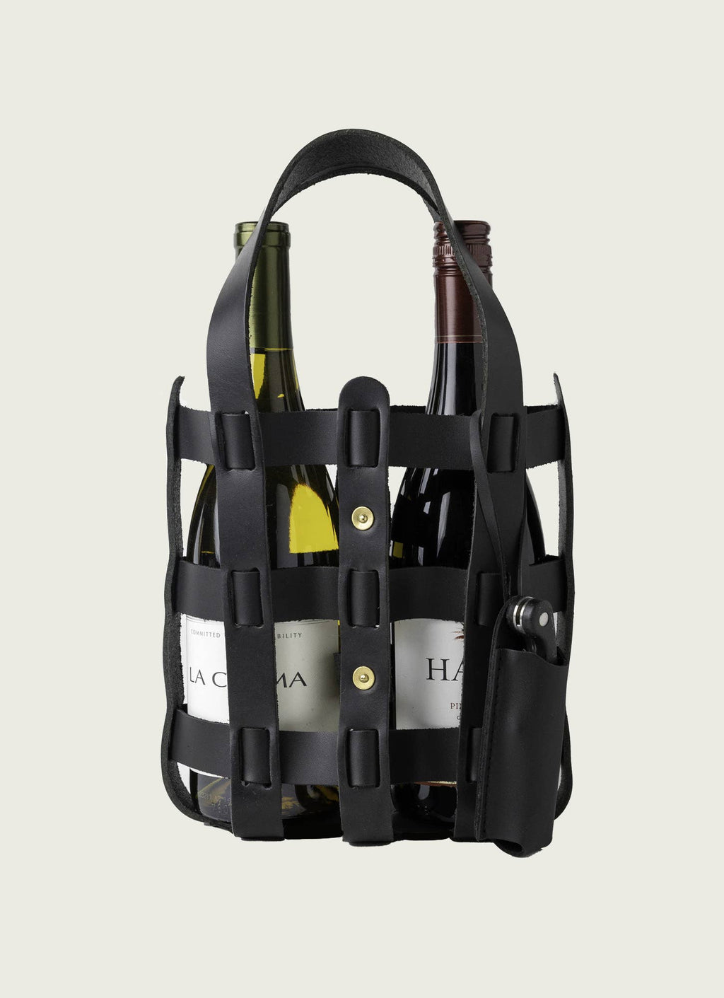 Full-Grain Leather Wine Tote – Gift Bag