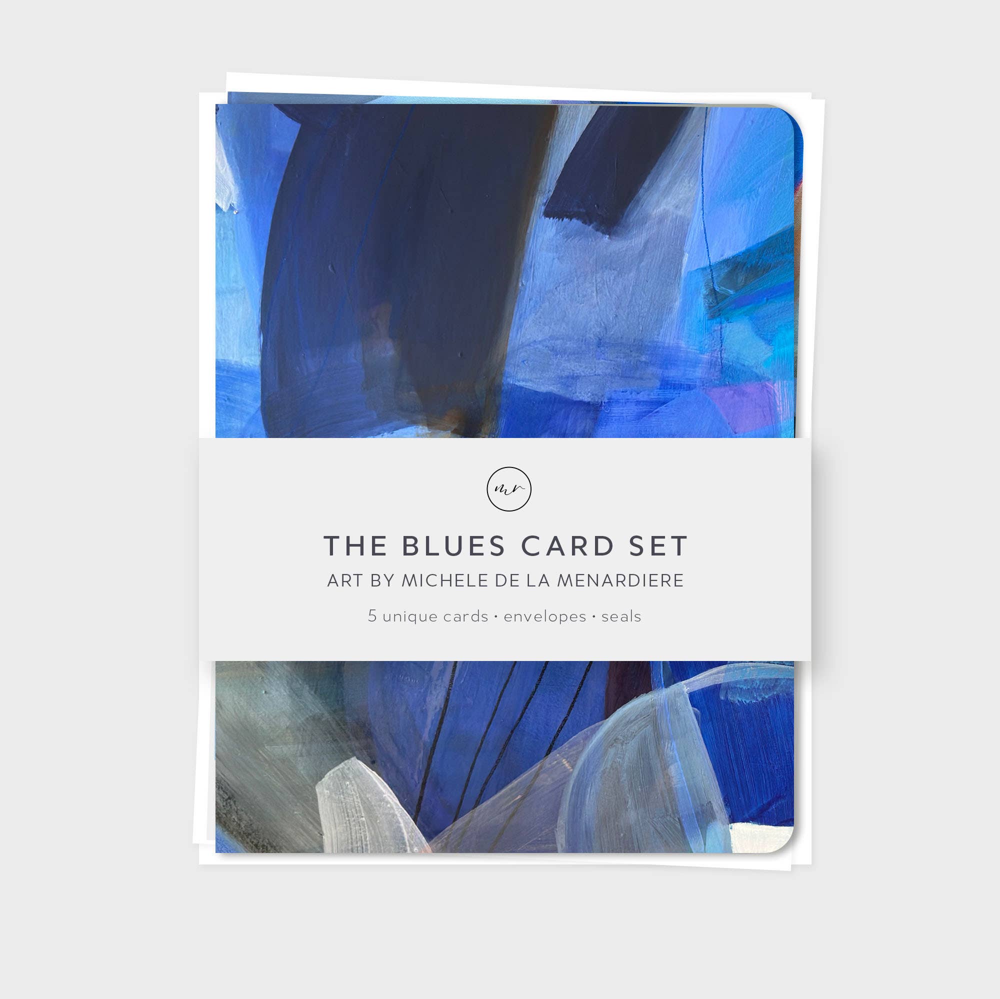 Painterly Blue Art Card Set – The Blues (5-Pack)