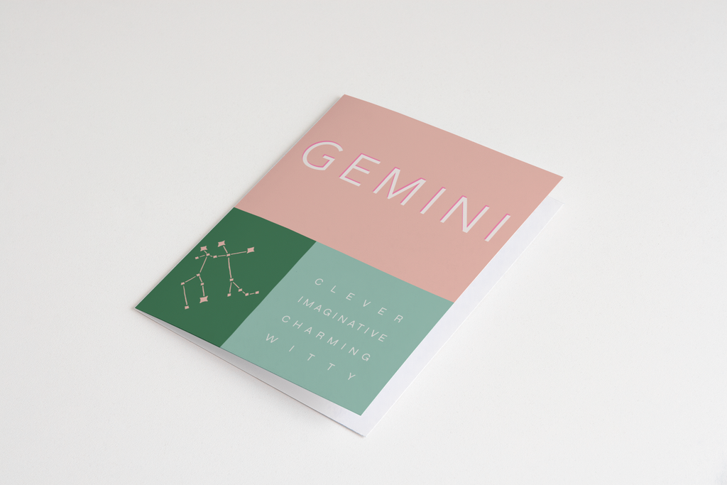 Gemini Zodiac Card