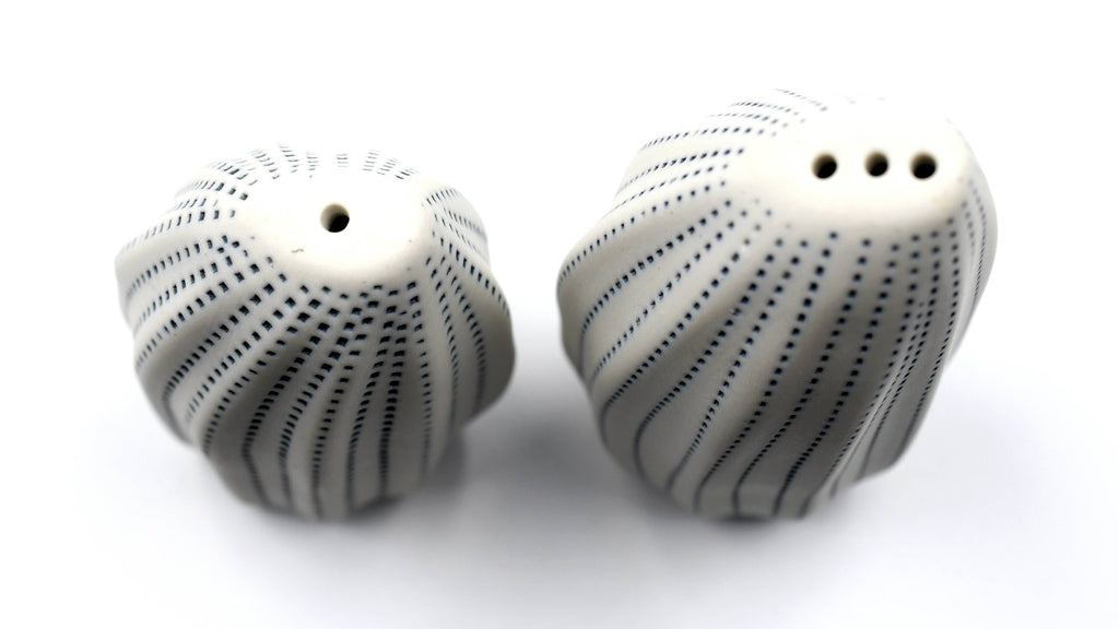 SP069W26 Seda Handcrafted Porcelain Salt and Pepper Shaker Set