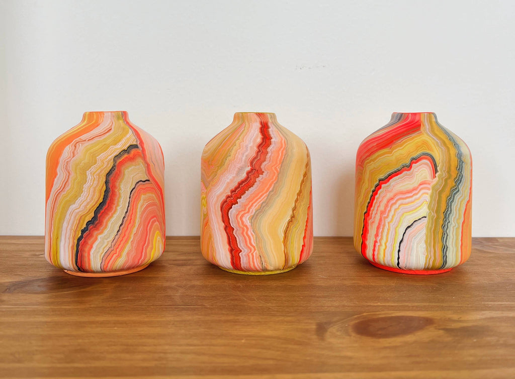 Hand Painted Marble Bud Vase